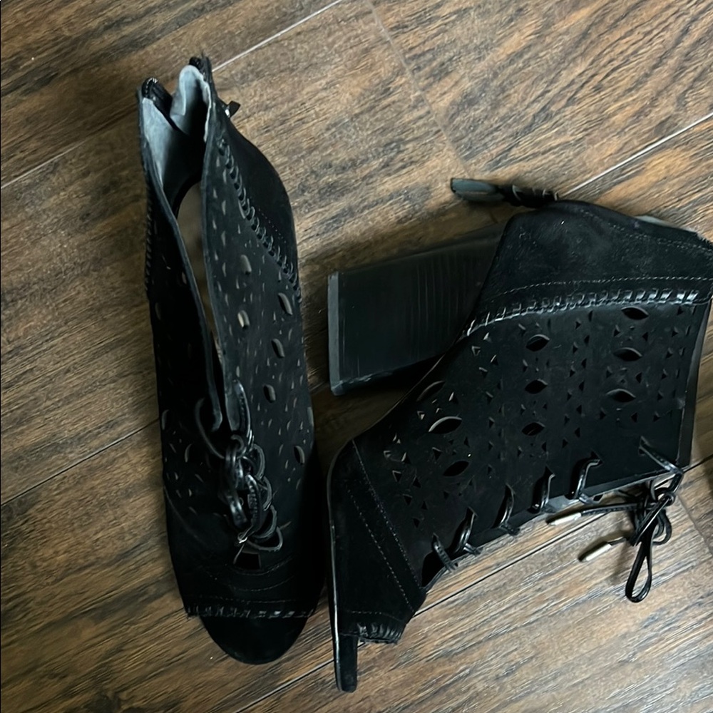 Ivanka Trump Black Heeled Boots with Classic Design